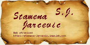 Stamena Jarčević vizit kartica